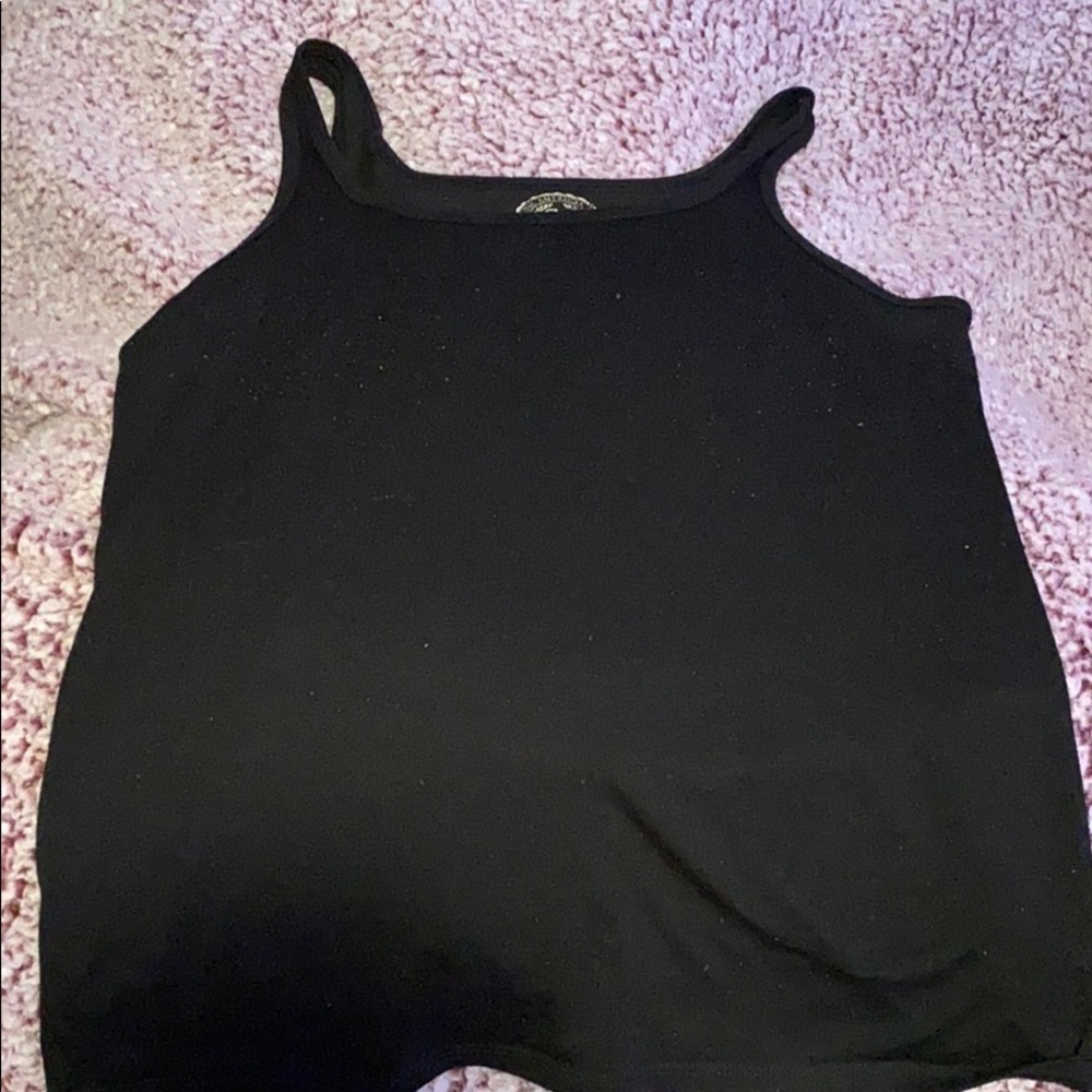 Black polyester tank top